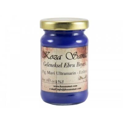Koza Ezilmiş Ebru Boyası 105 ml Pigment Mavi Ultramarin