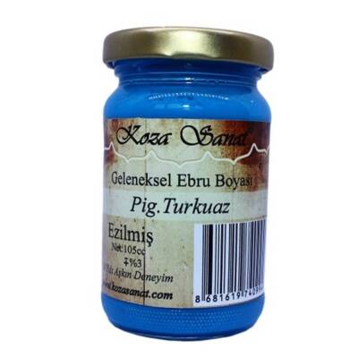 Koza Ezilmiş Ebru Boyası 105 ml Turkuaz (1)