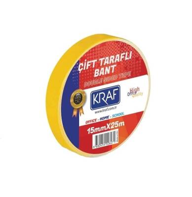 Kraf Çift Taraflı Bant 15mmx25m