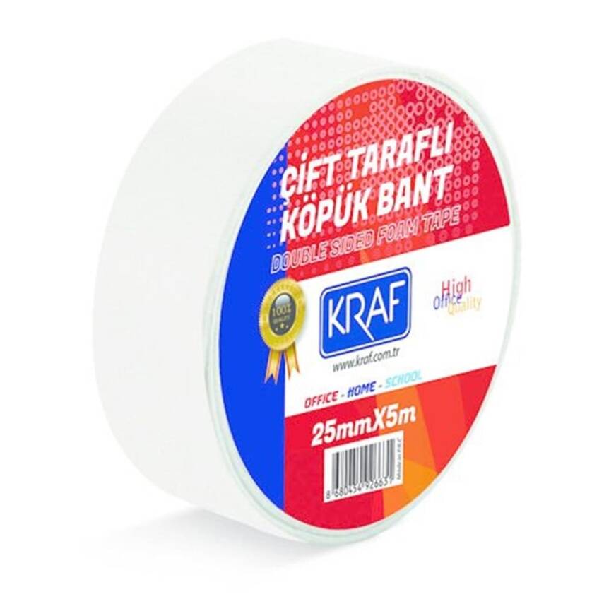 Kraf Çift Taraflı Köpük Bant 25mmx5m - 1