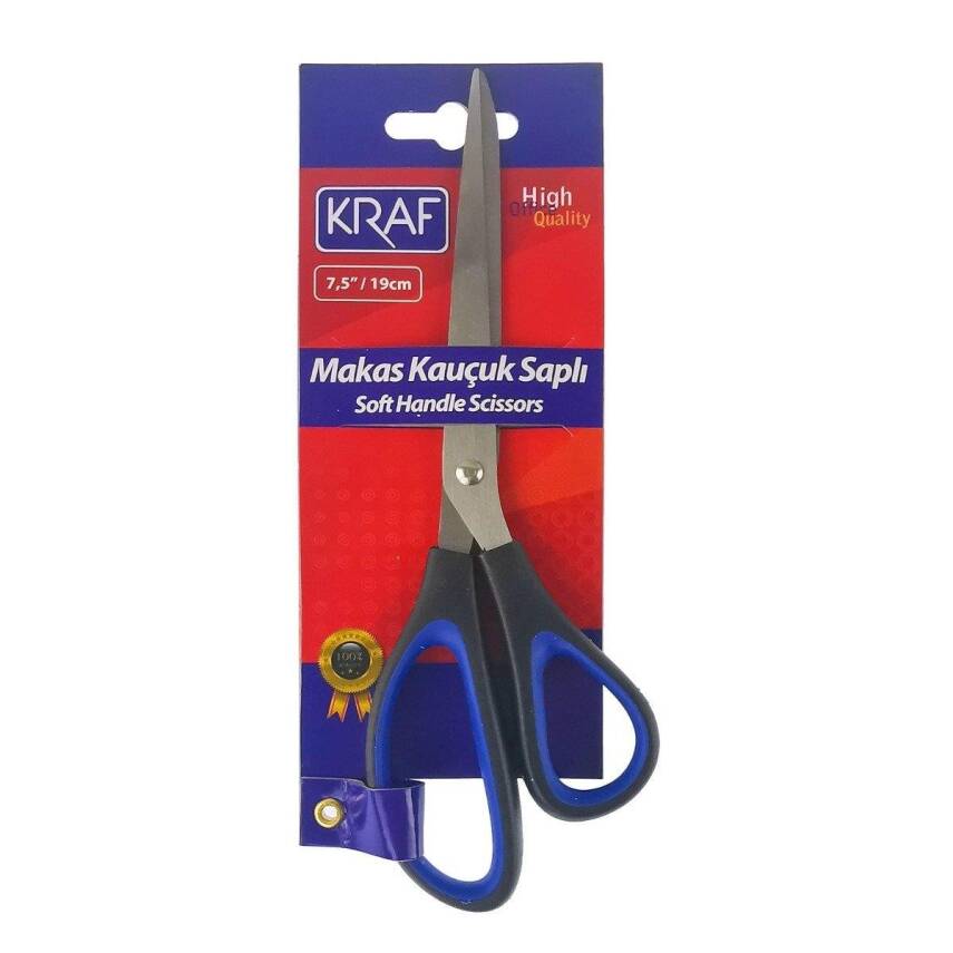 Kraf Scissors with Rubber Handle 19 cm - 1