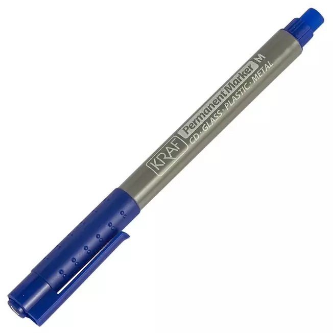 Kraft Acetate Pen with Eraser (M) Blue - 1