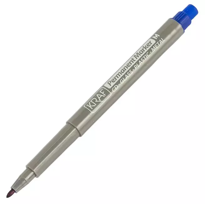 Kraft Acetate Pen with Eraser (M) Blue - 2