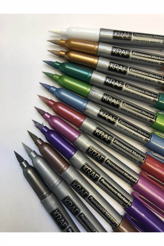 Kraft Metallic Permanent Pen Set of 12 - 1