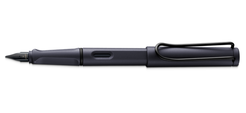 Lamy Safari Fountain Pen Metal Clip M Nib Steel Black - 1