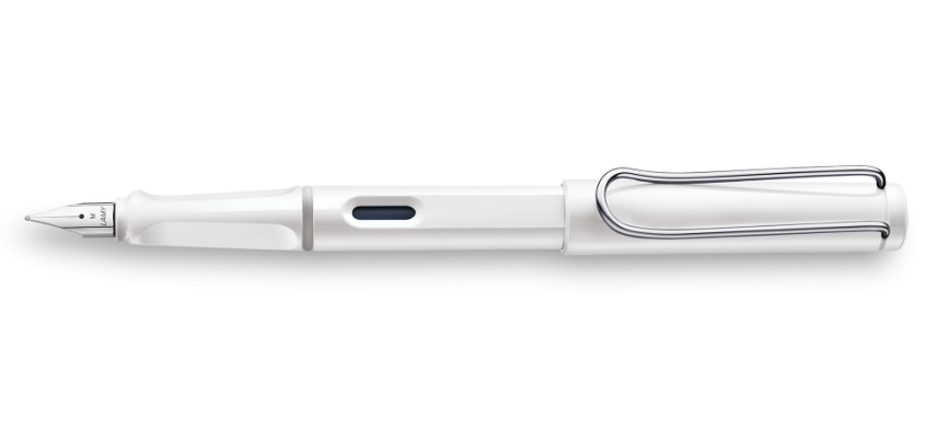 Lamy Safari Fountain Pen Metal Clip M Nib White - 1
