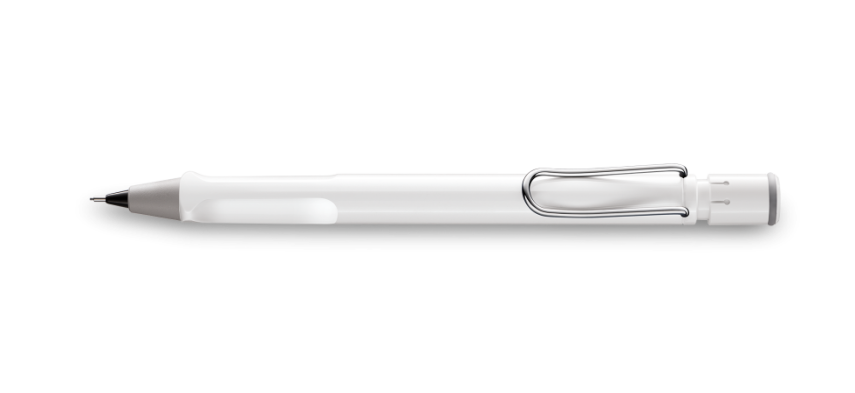 Lamy Safari Mechanical Pencil 0.5 mm Metal Clip White - 1