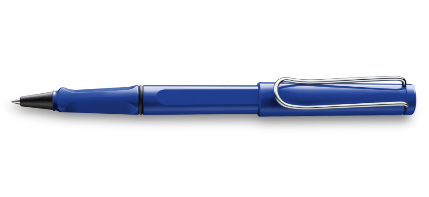 Lamy Safari Rollerball Pen Metal Clip Blue - 1