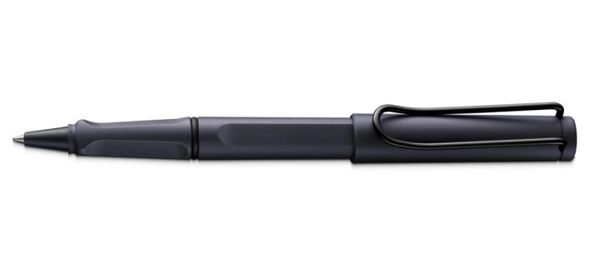 Lamy Safari Rollerball Pen Metal Clip Steel Black - 1