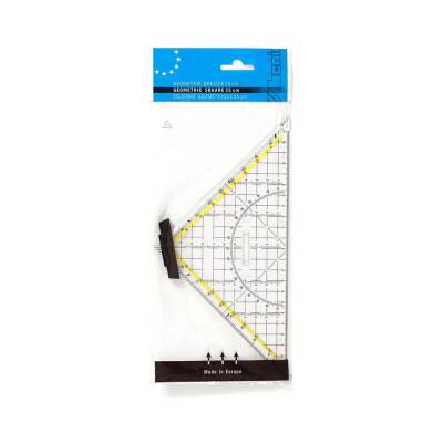 Leniar Plastic Geo-Square 25 cm with Removable Grip - 2