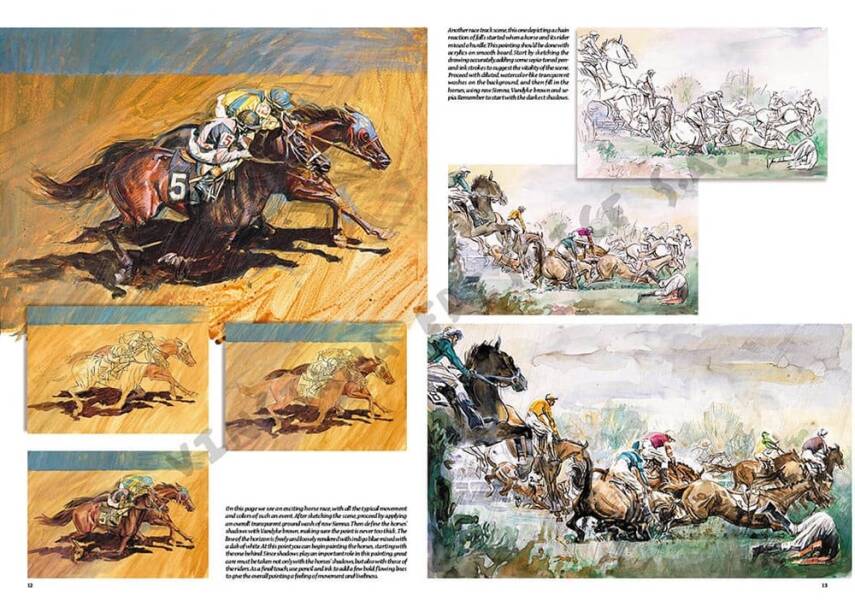 Leonardo Collection Desen Kitabı Horses And Riders N: 11 Atlar ve Jokeyler N: 11 - 1