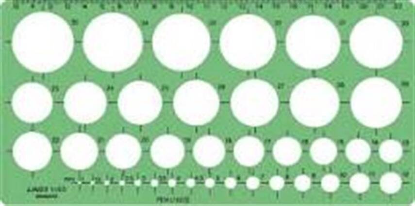 Linex Round Template Ruler 1116S - 1