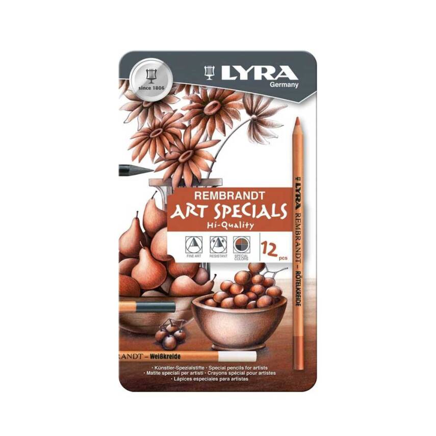 Lyra Rembrandt Art Specials Çizim Seti 12'li Metal Kutu - 1