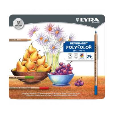 Lyra Rembrandt Kuruboya Kalemi Polycolor 24'lü Teneke Kutu