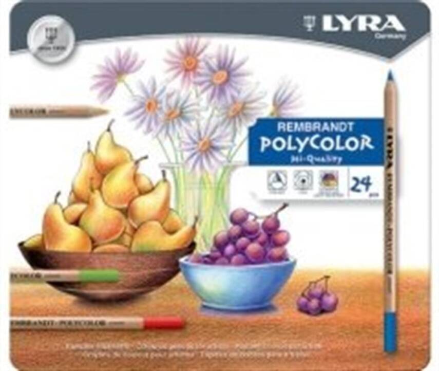 Lyra Rembrandt Pastel Polycolor 24-Piece Tin Box - 1