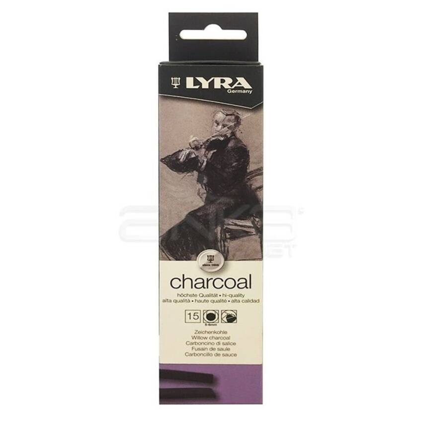 Lyra Willow Charcoal Natural Charcoal 5-6mm 15 Pieces 5550020 - 1