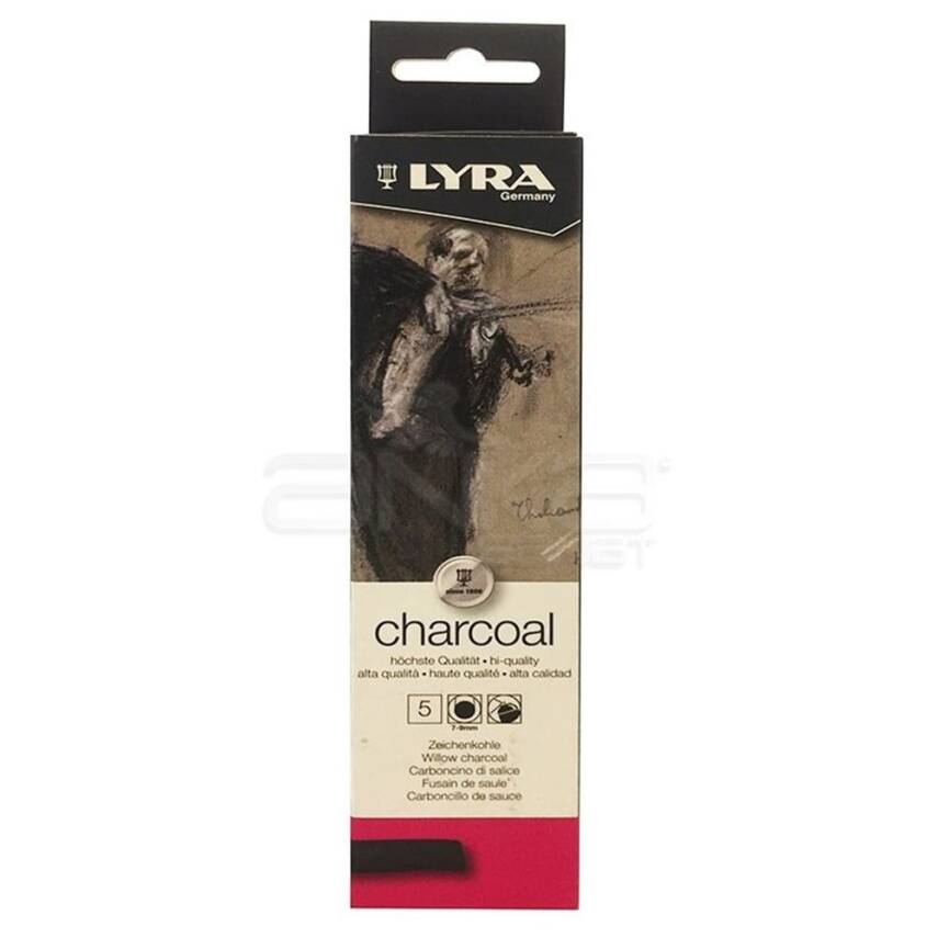 Lyra Willow Charcoal Natural Charcoal 7-9mm 5 Pieces 5550030 - 1