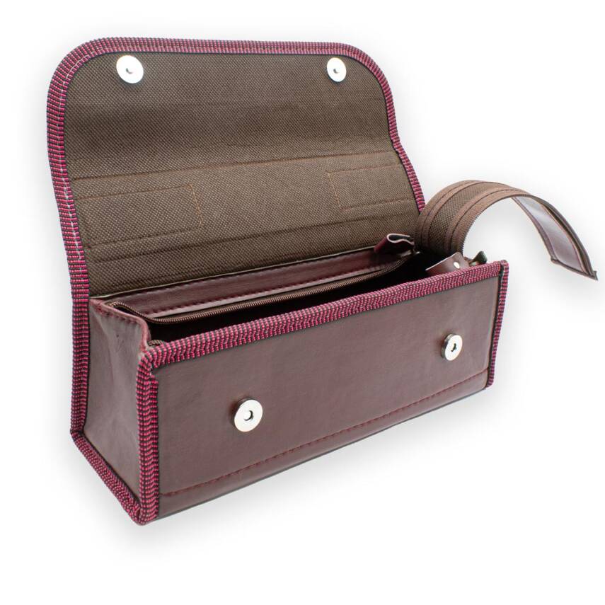 Malzeme Çantası Suni Deri Bordo - 3