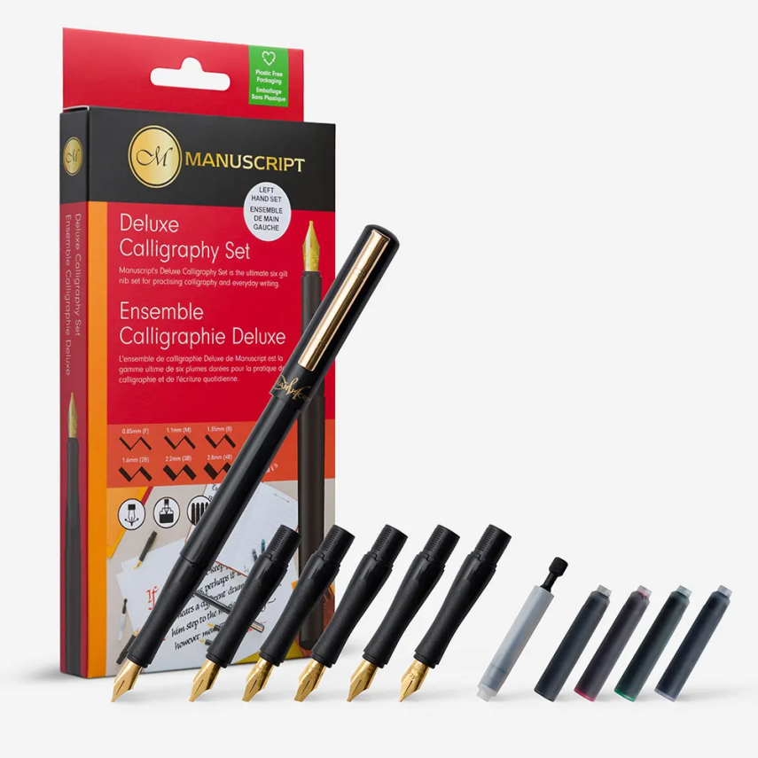 Manuscript Deluxe Calligraphy Hat Seti Sol Kesik Uç 6'lı Set Karton Kutu - 2