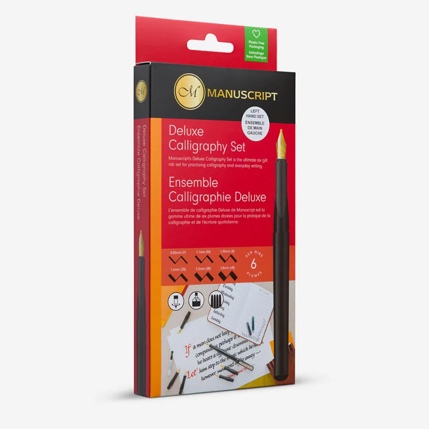 Manuscript Deluxe Calligraphy Set Left-handed Tip 6-Piece Cardboard Box - 1