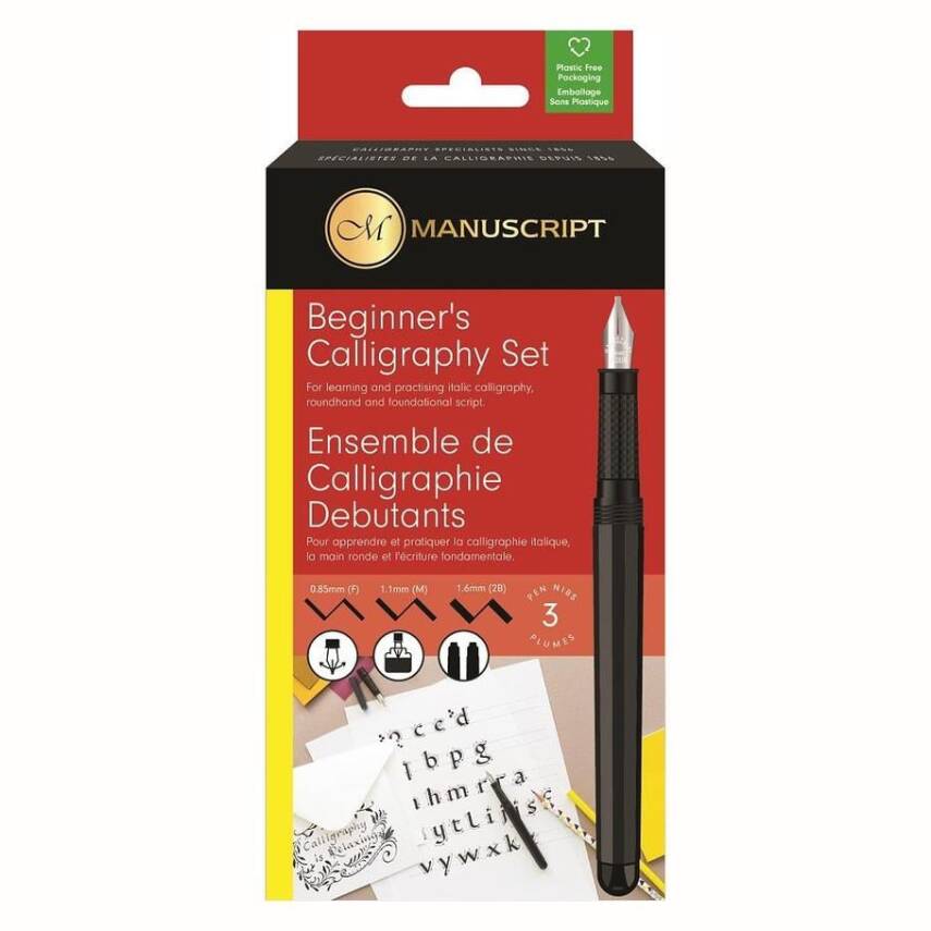 Manuscript Metal Nib Calligraphy Pen Set Left Cut MC1236L - 1