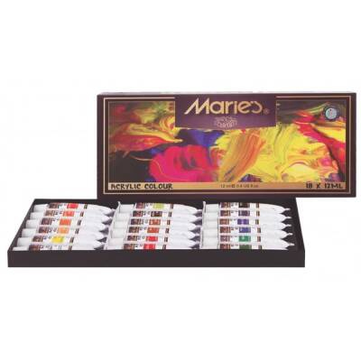 Maries Akrilik Boya 18 x12 ml (1)