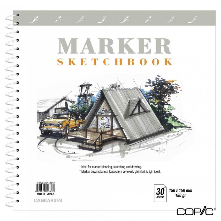 Marker Sketchbook 15x15 cm 180 gr 30 Sayfa - 1