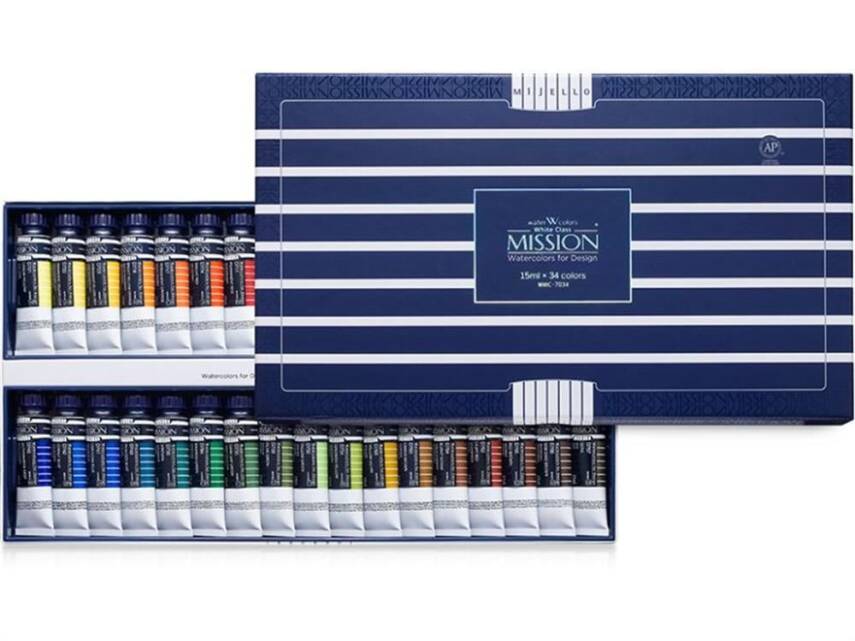 Mission Suluboya White Tüp 15 ml 34'lü 7034 - 1