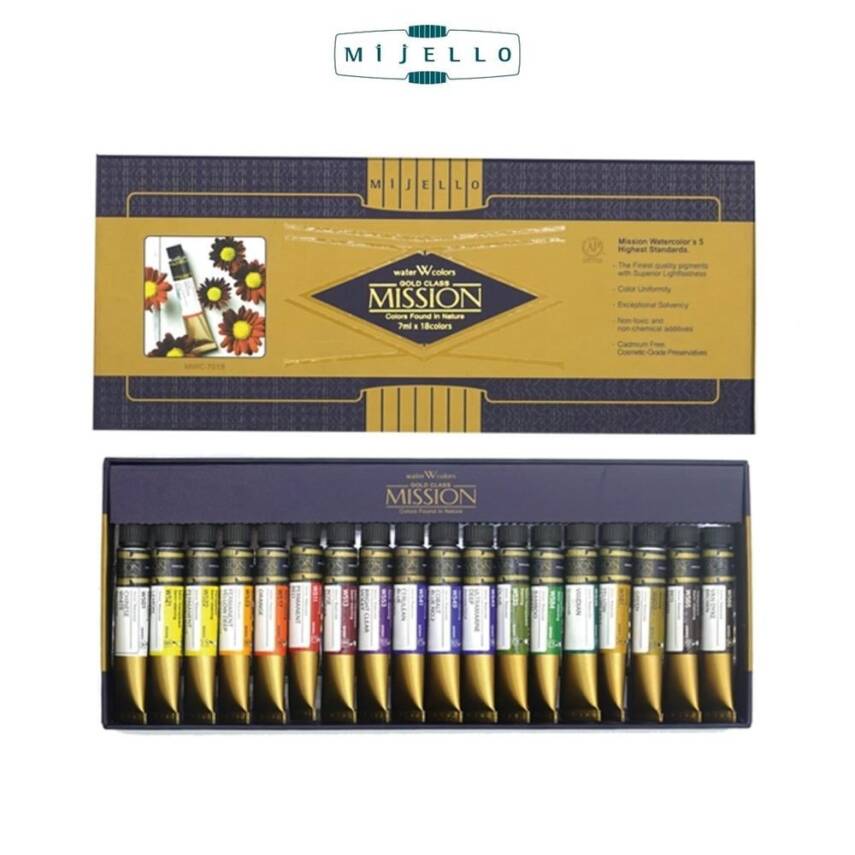 Mission Watercolor Gold Class 7 ml 18pcs 7018 - 1