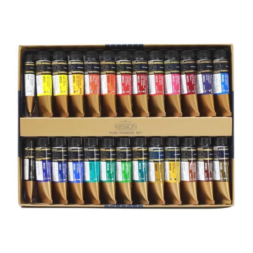 Mission Watercolor Gold Class Pure Pigment Watercolor 15 ml 24-Pack + 7 ml 2-Pack Tube - 2