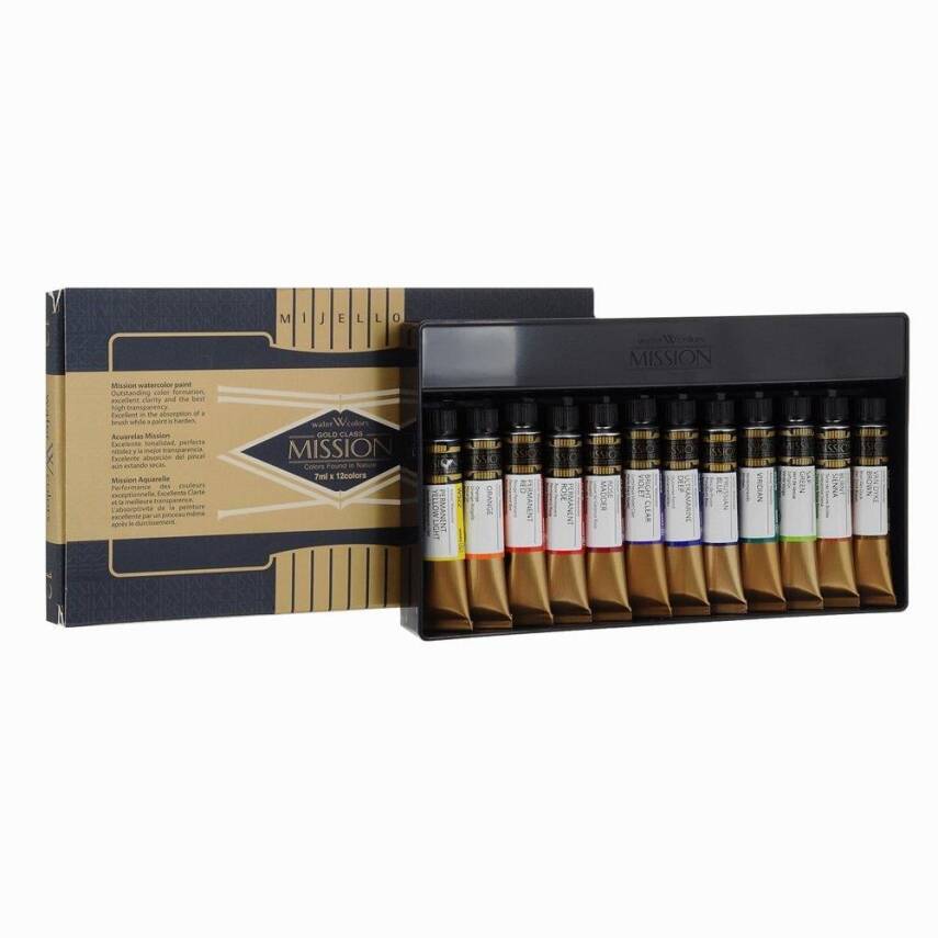 Mission Watercolor Gold Class Watercolor 7 ml 12 Tube - 1
