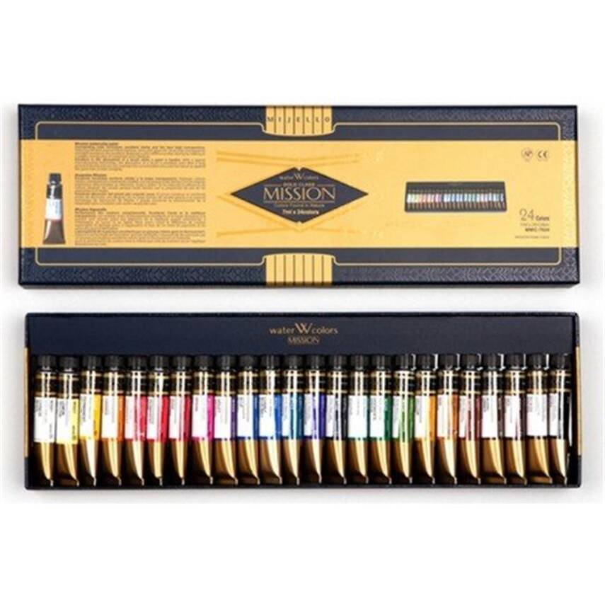 Mission Watercolor Gold Class Watercolor 7 ml 24 Tubes - 1