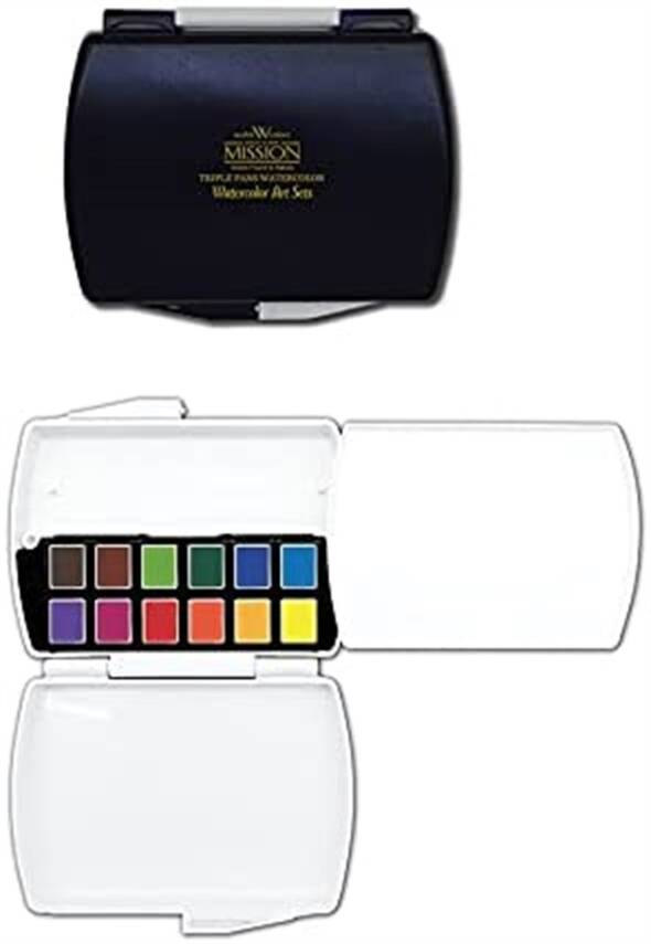 Mission Watercolor Gold Triple Pan 12-pack - 1