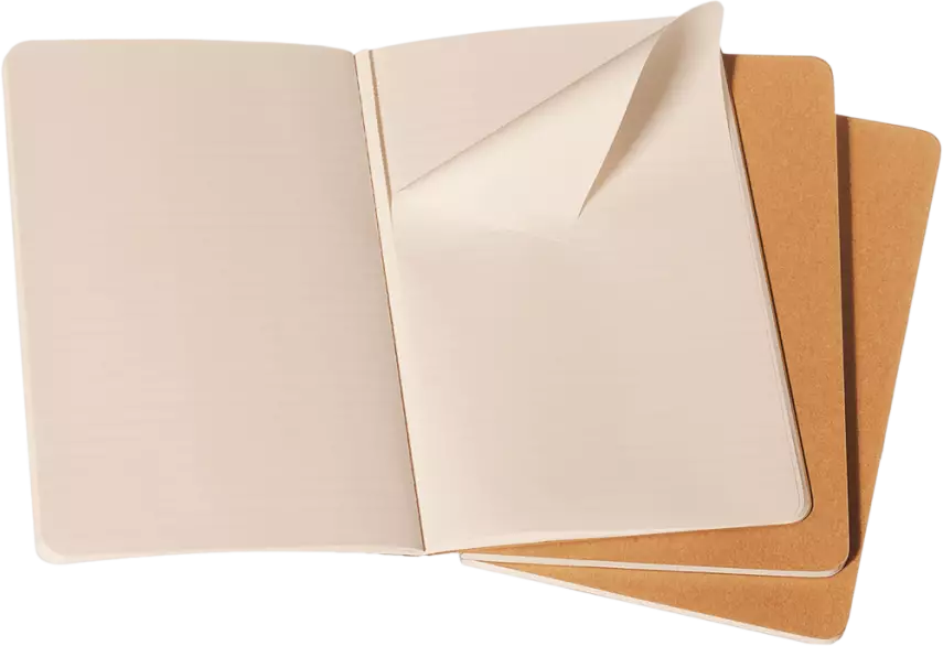Moleskine Cahiers Journals Çizgili Defter 9x14 64 Sayfa  Kraft Brown 3'lü Set - 2