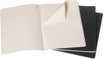Moleskine Cahiers Journals Çizgisiz Defter 13x21 80 Sayfa Black 3'lü Set (1)