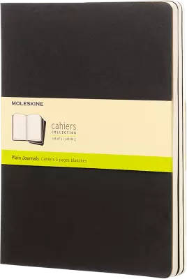 Moleskine Cahiers Journals Çizgisiz Defter 13x21 80 Sayfa Black 3'lü Set