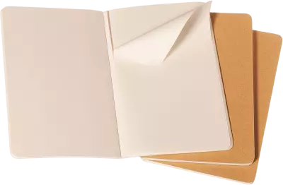 Moleskine Cahiers Journals Çizgisiz Defter 13x21 80 Sayfa Kraft Brown 3'lü Set (1)