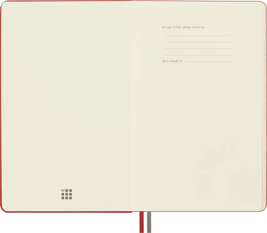 Moleskine Classic Sert Kapak Çizgili Defter 13x21 400 Sayfa Red - 2