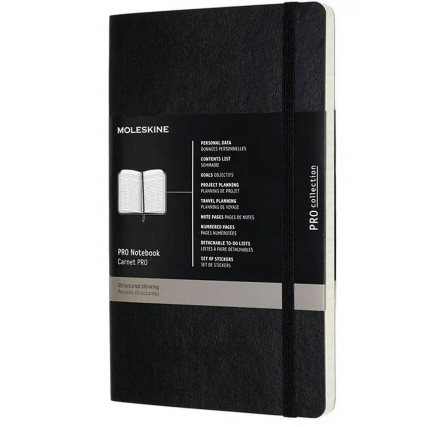 Moleskine Professionel Sert Kapak Çizgili Defter 13x21 192 Sayfa 70 gr Black - 1