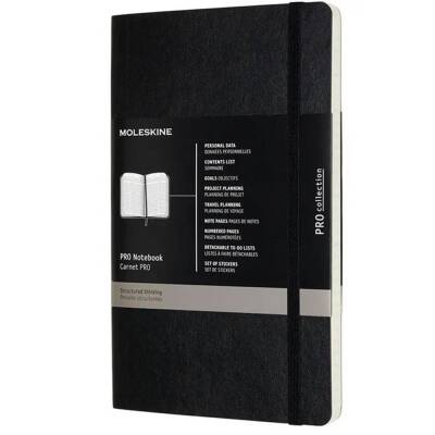 Moleskine Professionel Sert Kapak Çizgili Defter 13x21 192 Sayfa 70 gr Black