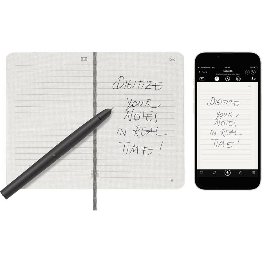 Moleskine Smart Sert Kapak Çizgili Defter 9x14 144 Sayfa 100 gr Black - 2