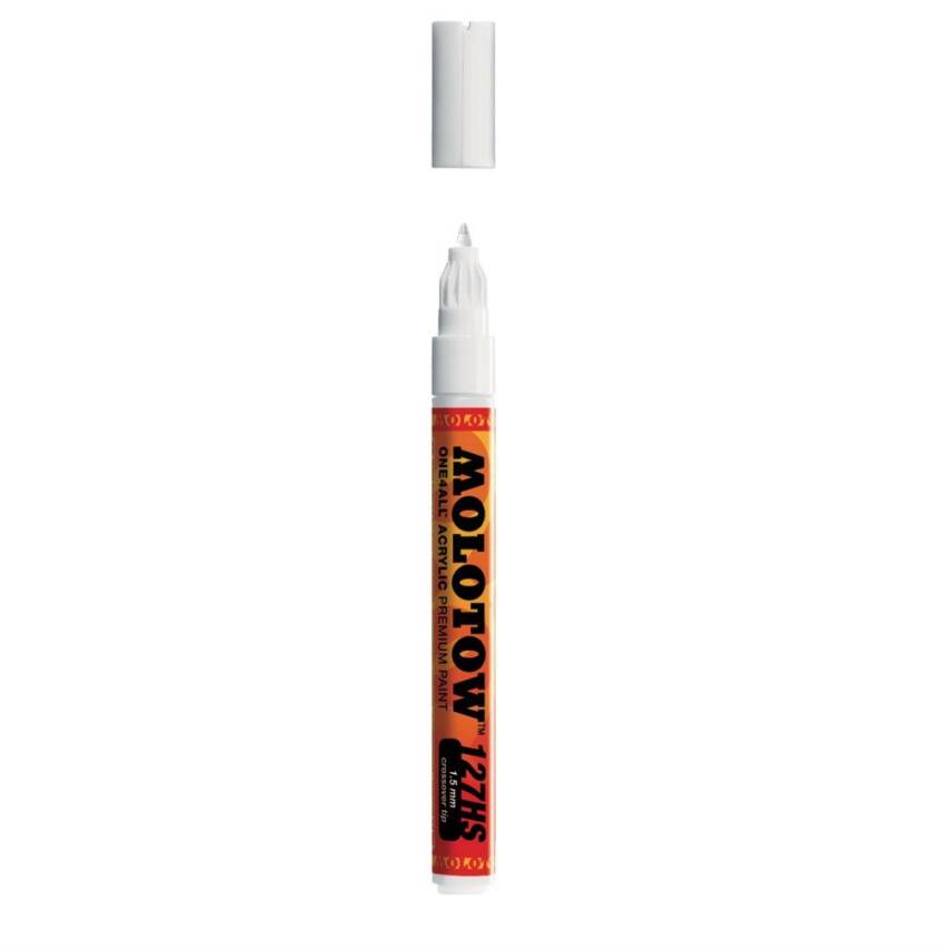 Molotow 127HS Acrylic Marker 2 mm No:160 Signal White - 3