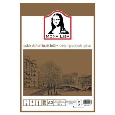 Monalisa Eskiz Defteri A3 120 g 50 yp Kraft Telli (1)