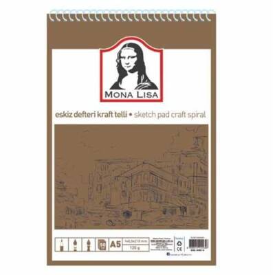 Monalisa Eskiz Defteri A5 120 g 50 yp Kraft Telli (1)