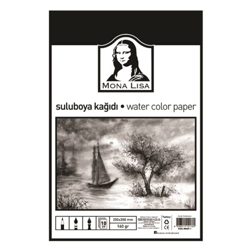 Monalisa Suluboya Kağıdı 25x35 160g 10 yp - 1