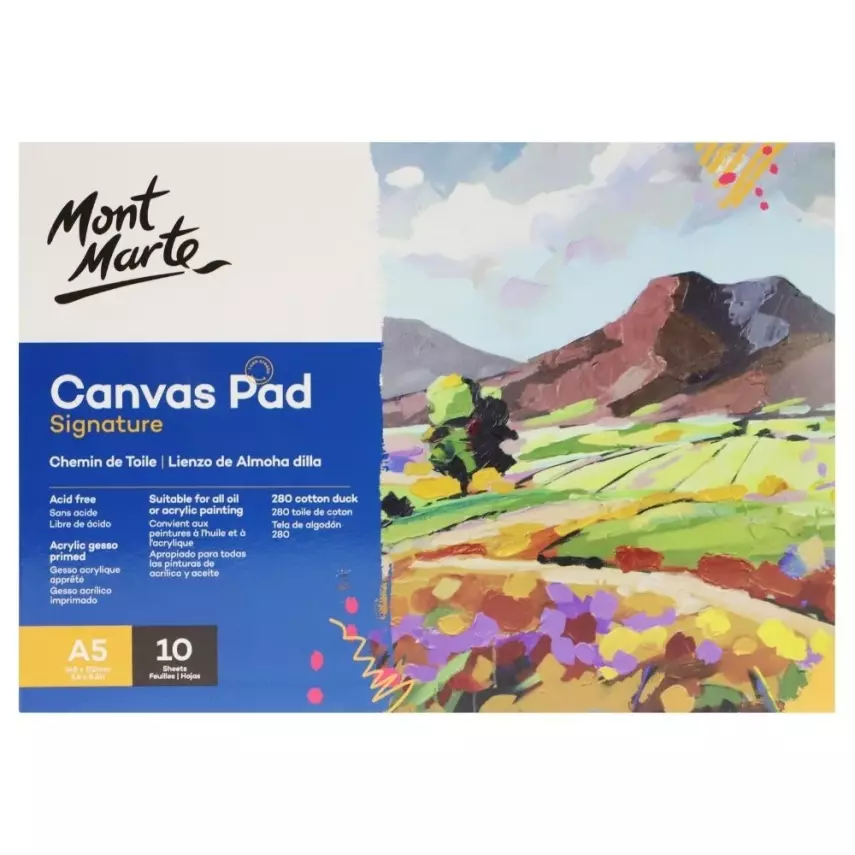 Mont Marte Canvas Pad Block Signature A5 10 Pages - 1