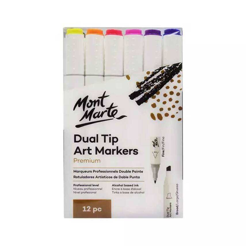 Mont Marte Dual Marker Set Premium 12 Pieces - 1