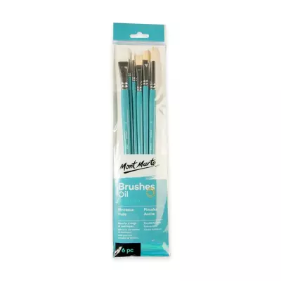 Mont Marte Gallery Series Oil Paint Brush Set Signature 6-Piece