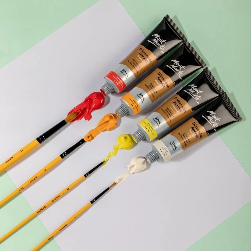 Mont Marte Gallery Series Acrylic Brush Set Signature 4-Piece - 3
