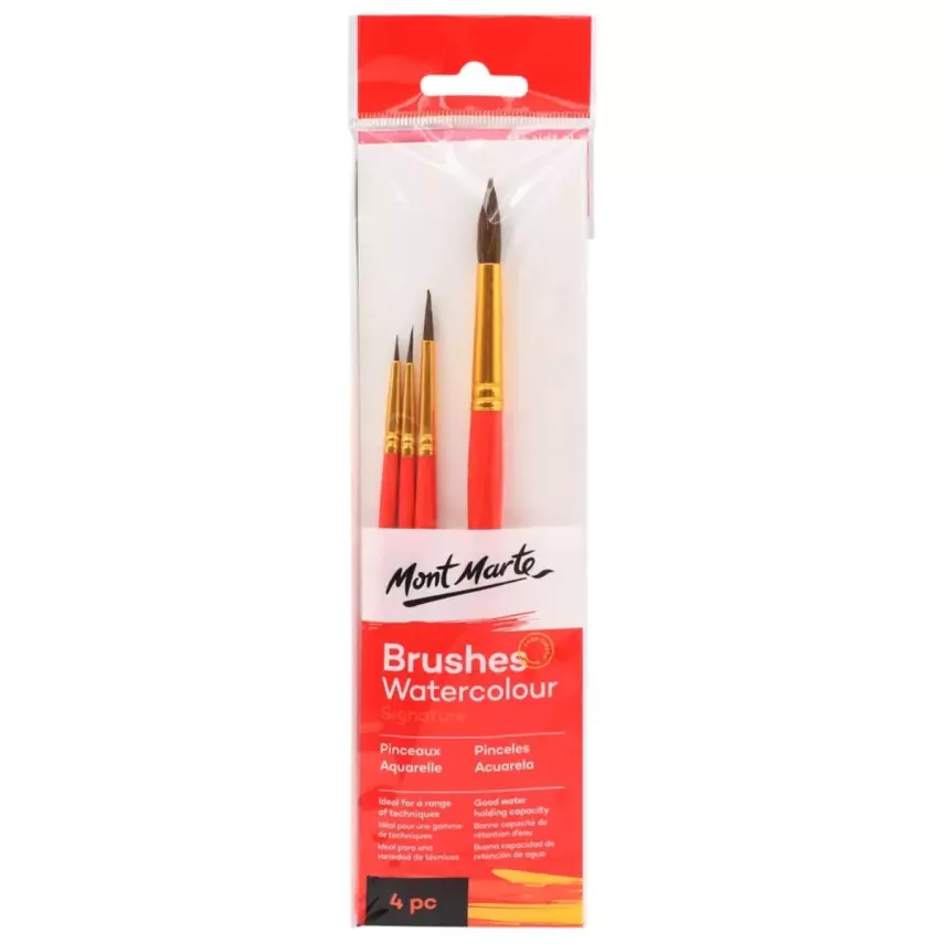 Mont Marte Gallery Series Oil Paint Brush Set Signature 4-Piece - 1